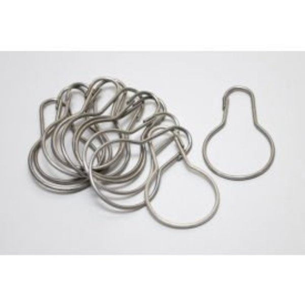 Frost Products Ltd Frost Stainless Steel Shower Curtain Hooks - Pack of 12 - 1144-501L 1144-501L